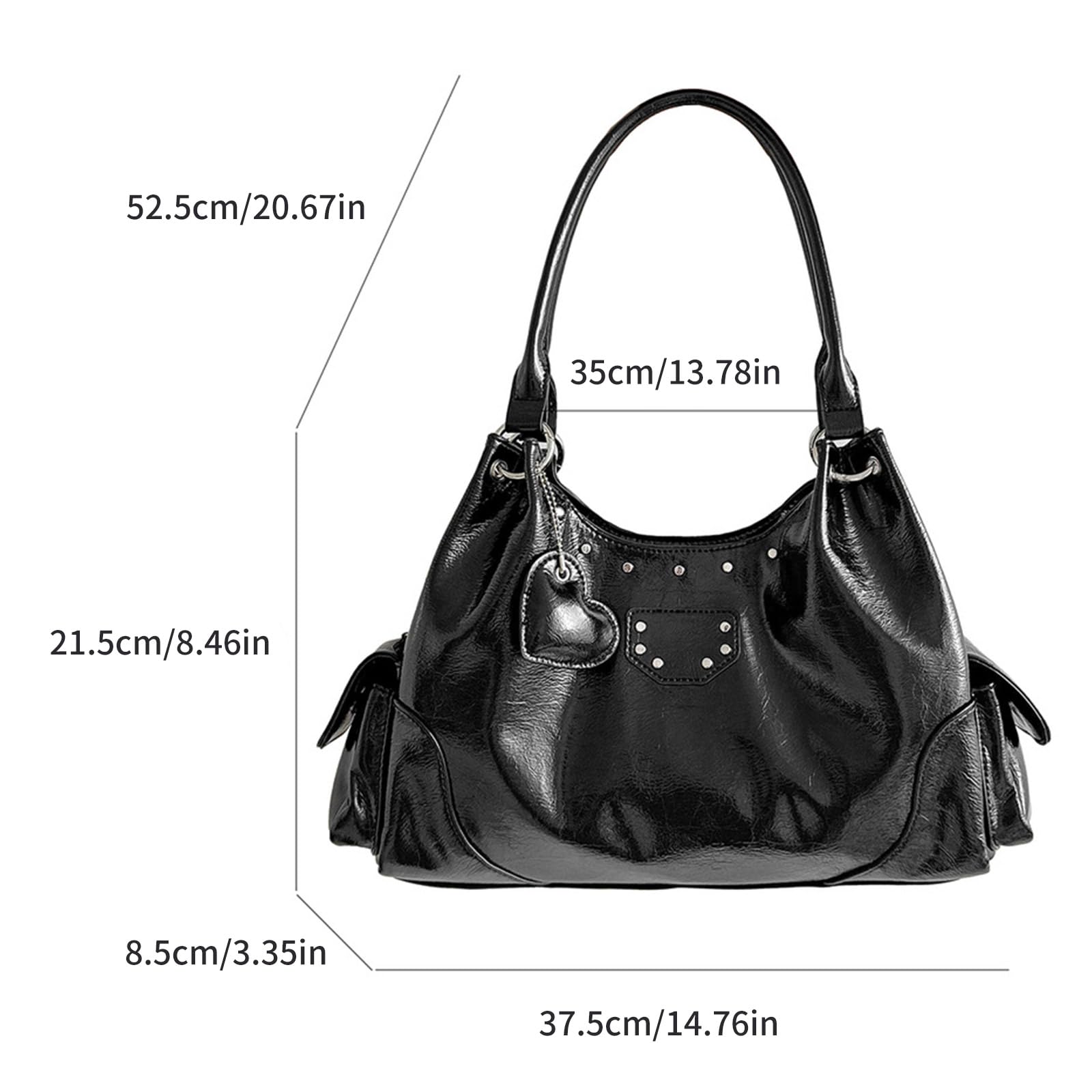 Bolso moderno con textura para axilas, amplia capacidad