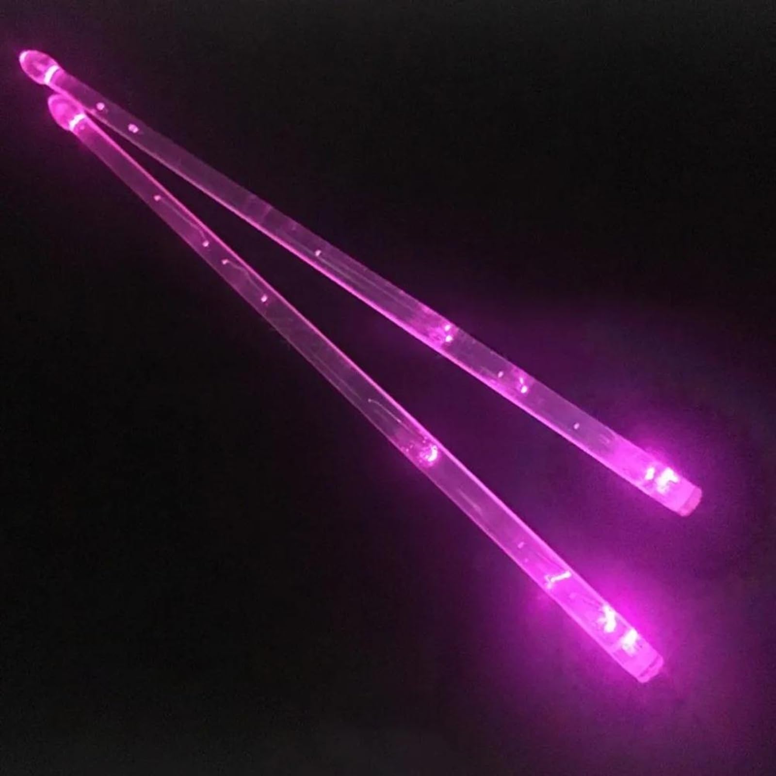 1 Paar Starke Und Langlebige Leuchtende Drumsticks 5A Drumsticks Mit Glow-in-the-Dark-Effekt Trommelstöcke für Anfänger (Color : Pink Purple)