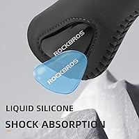 Vista 3 de ROCKBROS Empuñaduras de mango de bicicleta diseño ergonómico de gel suave doble bloqueo en los mangos de manillar de bicicleta para montaña MTB MBX