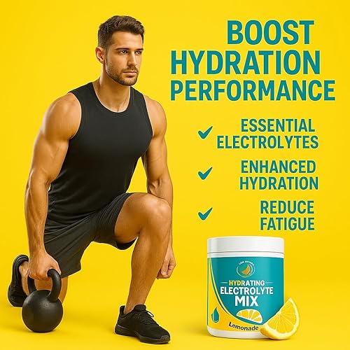 Miniatura 3 de Polvo de electrolitos  Mezcla de hidratación de limón sin azúcar  90 porciones  Keto, vegano, sin gluten  Electrolitos naturales para recuperación