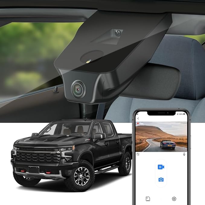 Fitcamx 4K Dash Cam for Chevy Silverado