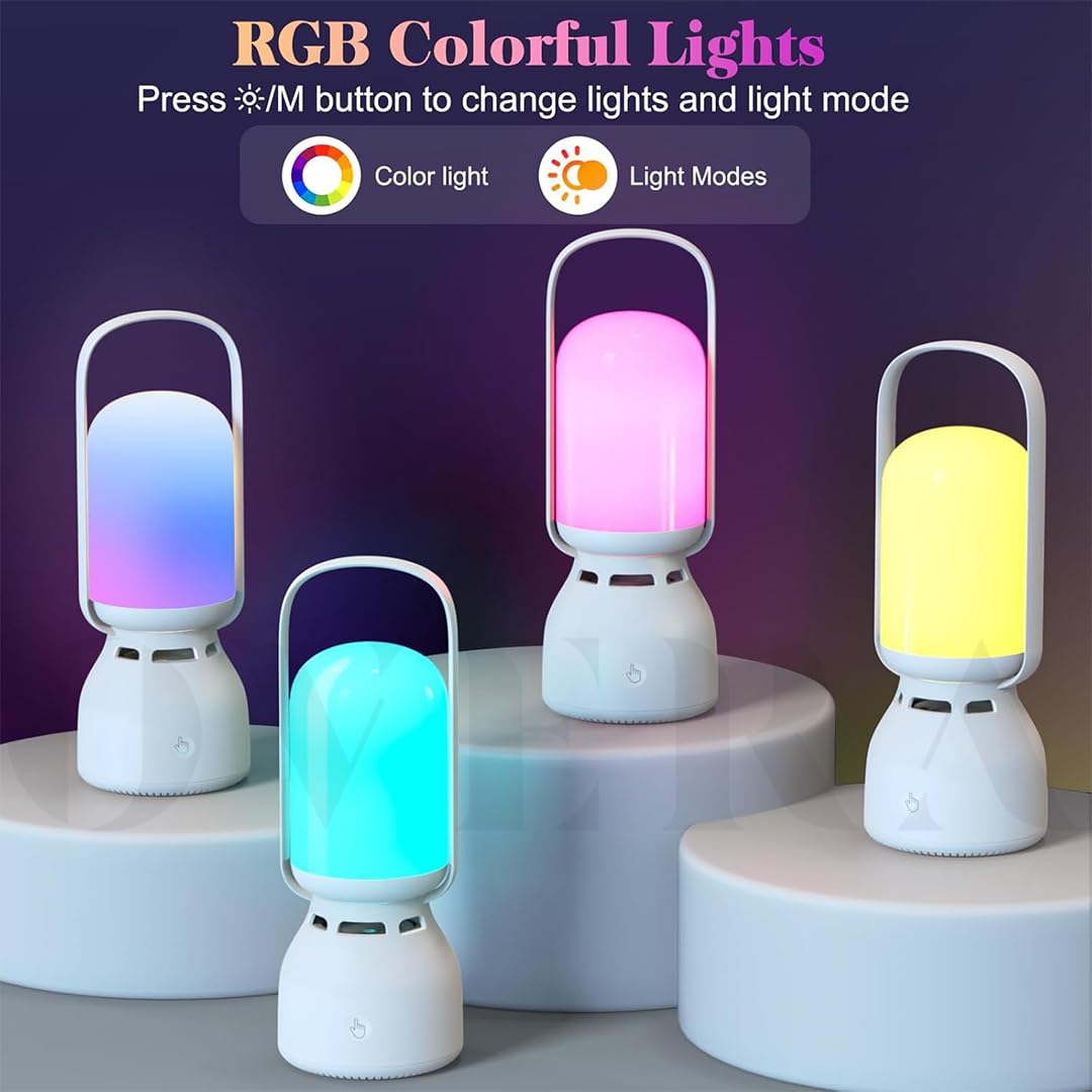 Overa Fashionable Outdoor Hand Lantern Night Type - C Charging Night Lamp Camping, Reading Light Rechargeable, Bluetooth Speakers with led Lantern for Men and Women Gift. 4