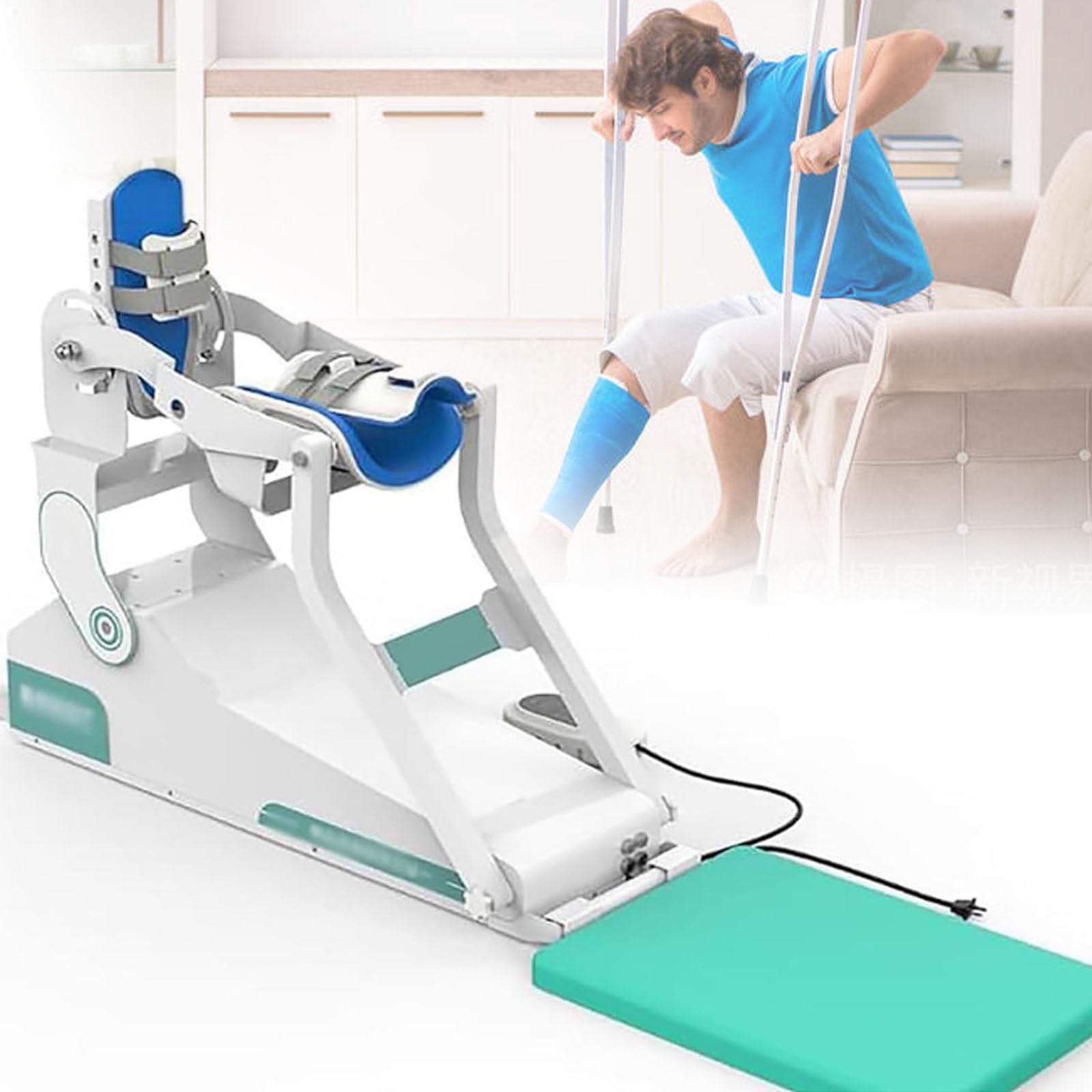 Elektryczny Trener Rehabilitacji Kolana, Sprzęt Treningowy Rehabilitacji Stopy Z Pilotem, Trening Kostka-Kolanko i Biodro 10°-150° Trinity, dla Pacjentów z Dysfunkcją