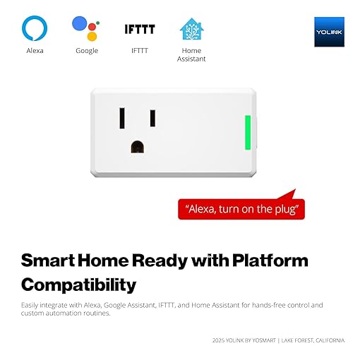 Miniatura 8 de YoLink Enchufe inteligente de energía 15A - Rango LoRa de 1/4 milla, dispositivos de alta potencia con horario de ciclo, monitoreo de energía