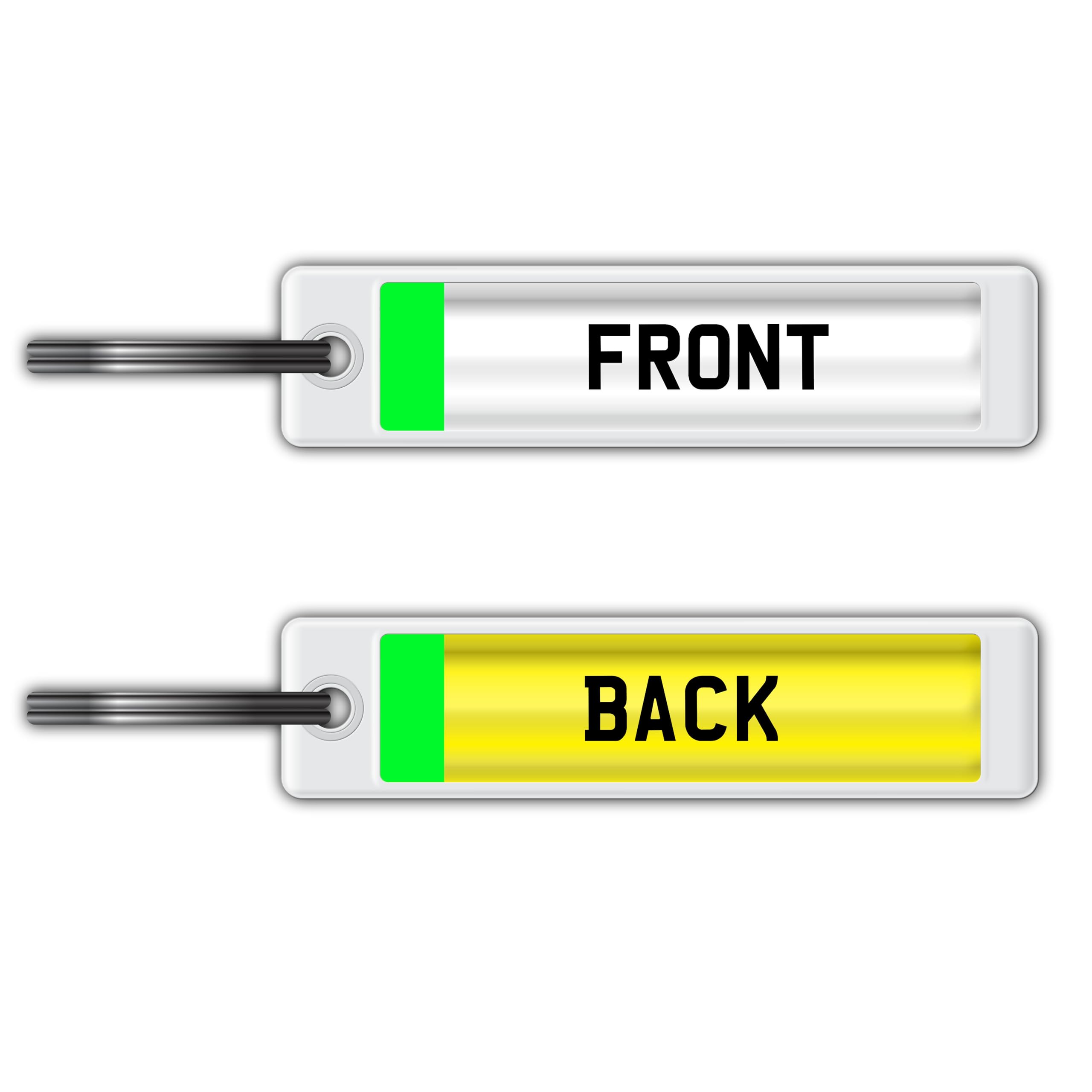 EV Electric Vehicle Personalised Registration Number Plate Keyring Any Name or Text