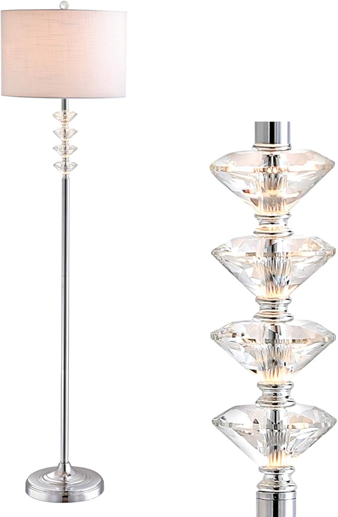 JONATHAN Y Yexati 60,5 pulgadas, kristal/metaal, transparant/cromo, modern, bombilla incluida photo 1