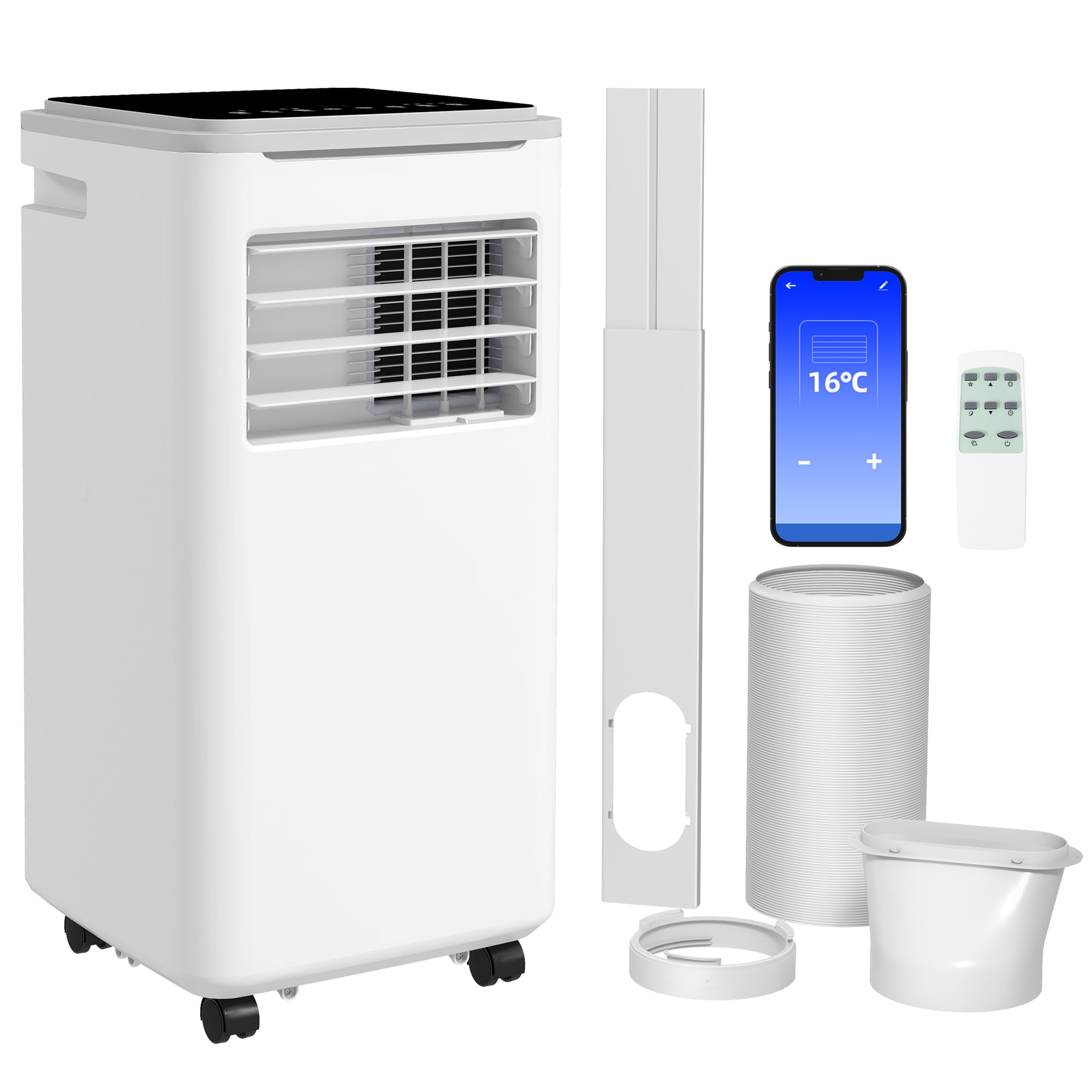 Homcom 9000 Btu Portable Air Conditioner Unit With Wifi Smart App20M² from B&Q