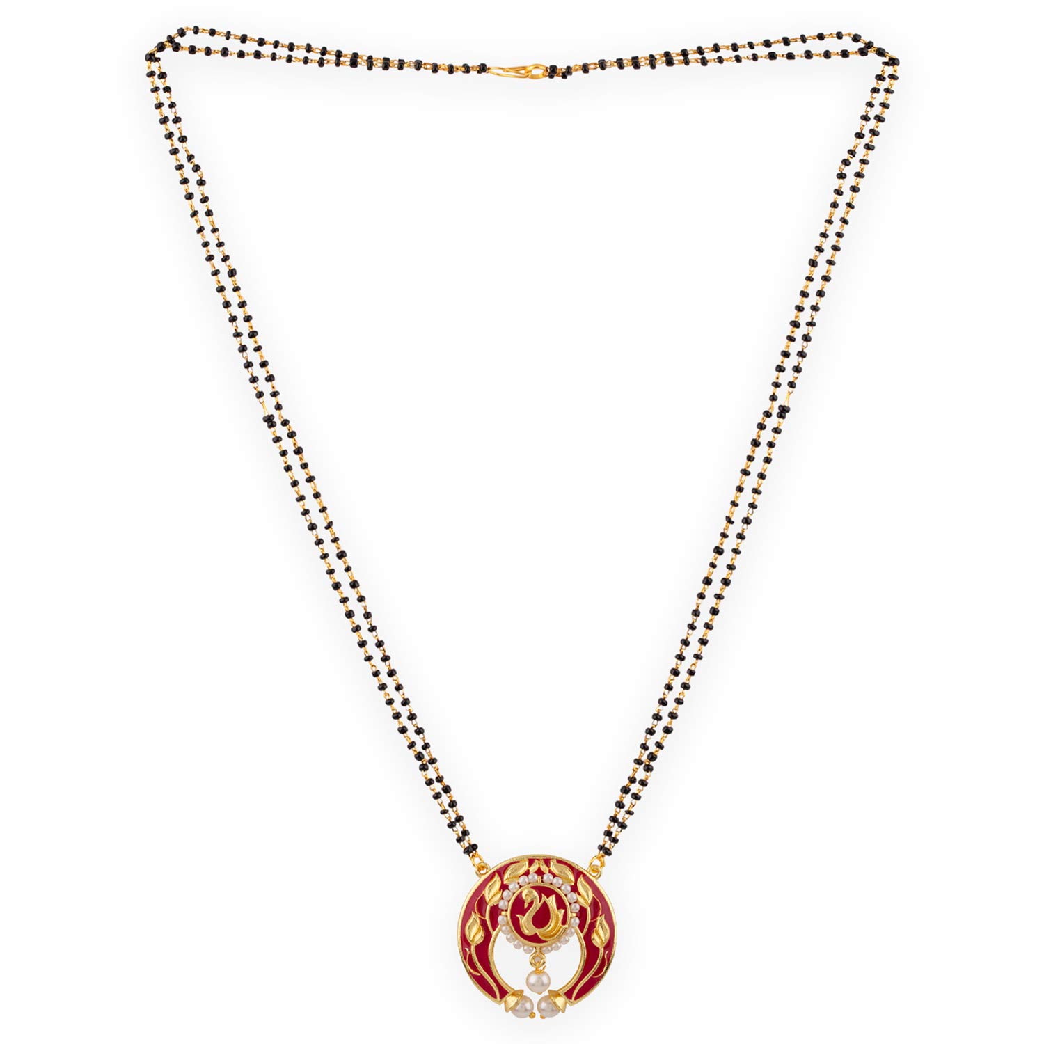 Peacock Motif Pearl Mangalsutra Set