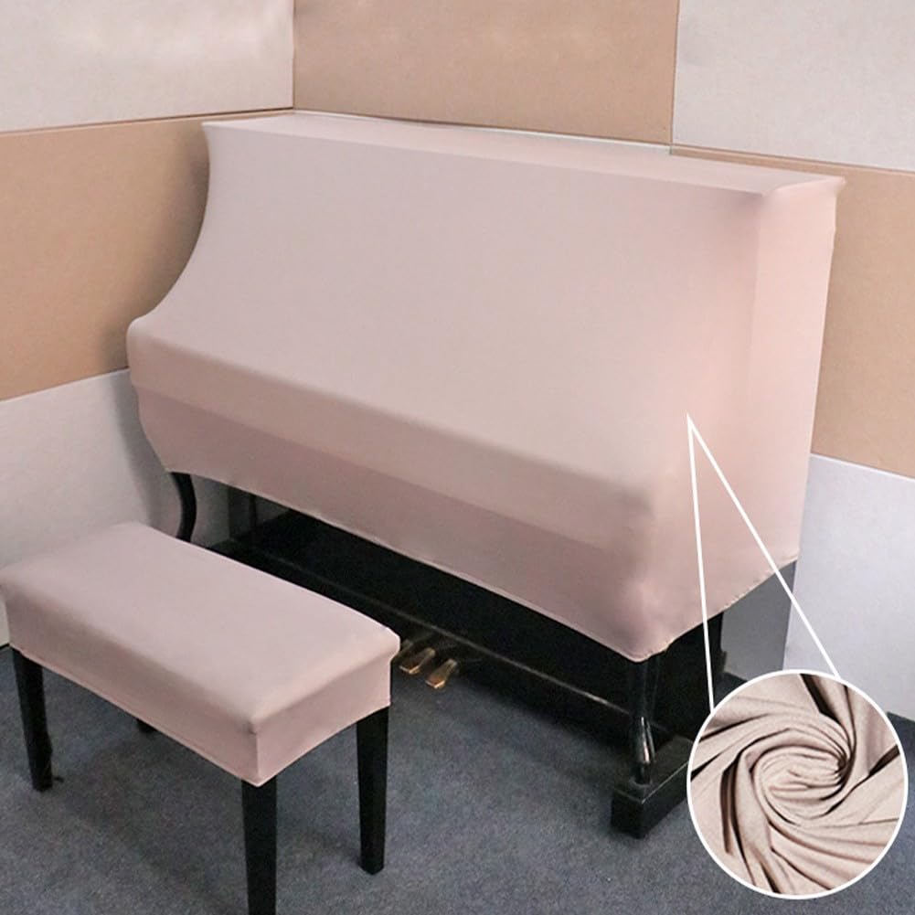 Copertura elastica impermeabile per pianoforti verticali, scudo in tessuto elasticizzato antipolvere, stile minimalista, facile installazione e rimozione