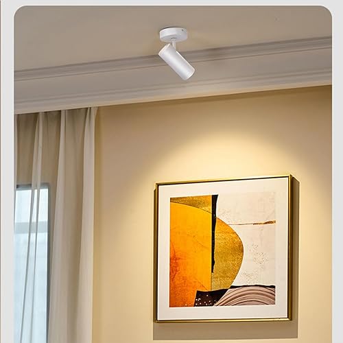 Miniatura 9 de Foco de techo LED regulable, ángulo ajustable, 4.72 pulgadas, montaje empotrado, luz direccional de aluminio, monopunto para interiores, acento para