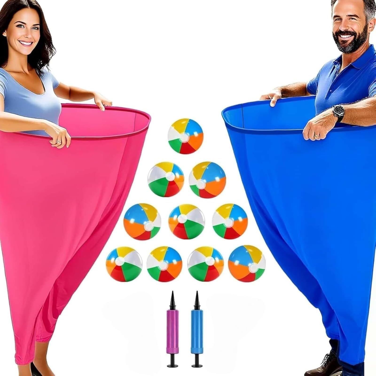 Granny Pants Yard Game per adulti e bambini, gioco di palla rimbalzante Granny Pants Outdoor Games con 10 palle rimbalzanti, 2 pompa,Gioco Nonna Pants ideale per gruppi, riunioni di fa