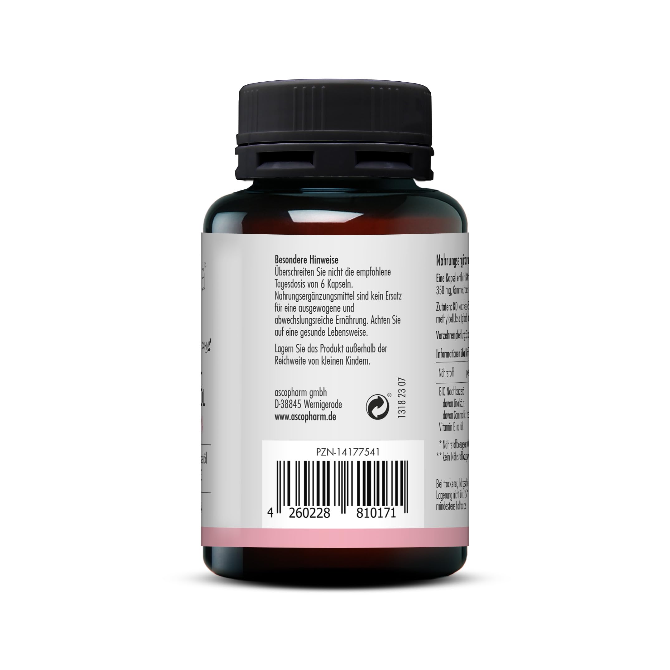 sovita Nachtkerzenöl-Kapseln | Mit den mehrfach ungesättigten Fettsäuren Linolsäure und Gamma- Linolensäure sowie natürlichem Vitamin E | Nahrungsergänzungsmittel | 180 Kapseln
