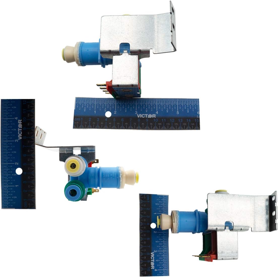 Supplying Demand W10408179 1938614 Side-By-Side Refrigerator Dual Water Inlet Valve Assembly Replacement Model Specific Not Universal Blue