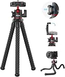 ULANZI MT-33 Téléphone Tripod, Mini Tripode flexible avec chaussure froide & Clip universel, vis 1/4'' pour bras magique, trépied caméra Octopus multifonctionnel pour téléphone portable/appareil photo Action, léger pour le voyage