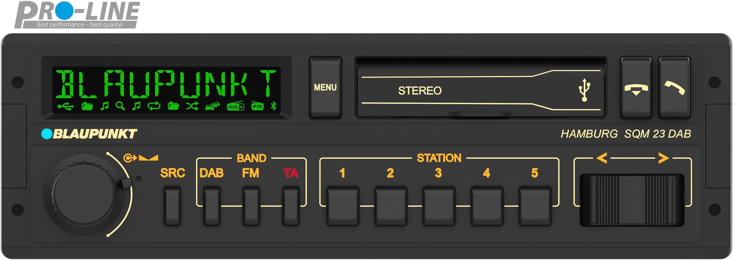 Blaupunkt Hamburg SQM 23 DAB Retro Car Radio: 80s Design with Modern Technology, DAB+, Bluetooth, and USB Support