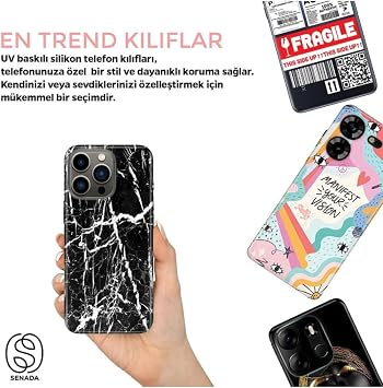 Senada Tecno Spark 30 Pro İle Uyumlu Kılıf Desenli Tecno Spark30Pro Kapak Renkli Dalga