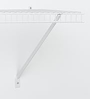 Vista 3 de ClosetMaid Soportes de soporte de estantería de alambre para estantes de 16 pulgadas de profundidad, con anclajes y pasadores para instalación