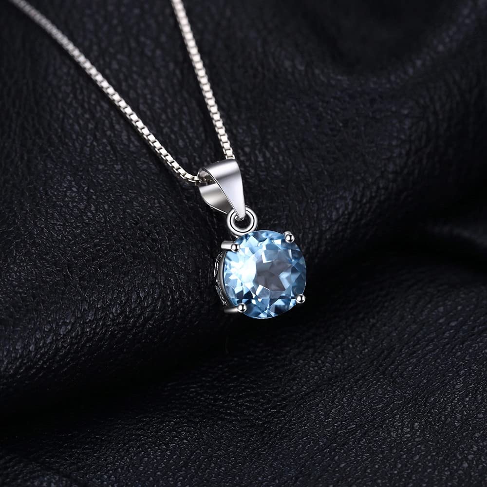 LMMSHA Dekorationen natürliche Blaue Topaz Anhänger Edelsteine Choker Statement Halskette Frauen Keine Kette in China Girl gemacht