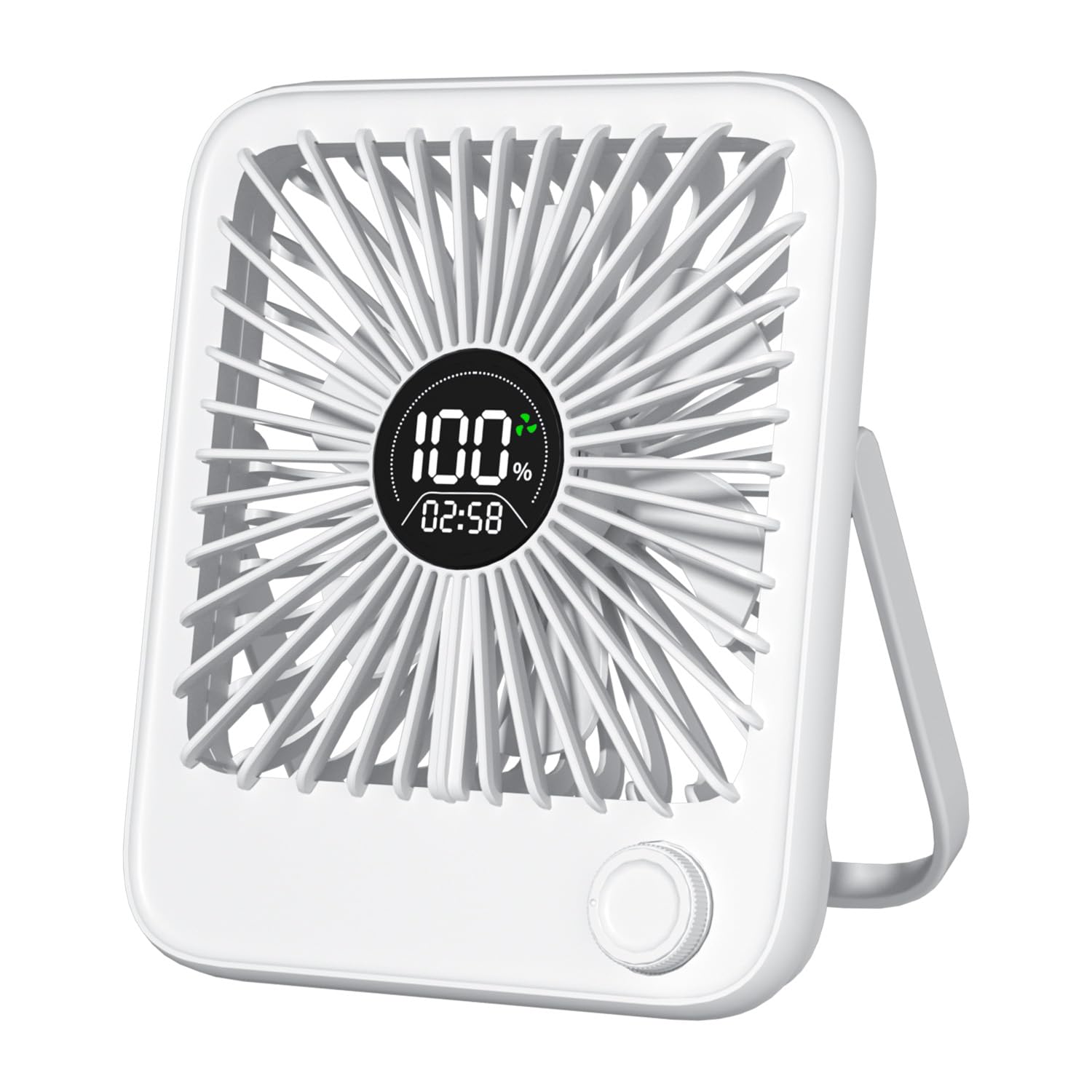 ANUEVE Mini Ventilador de Escritorio USB con Pantalla LED Inteligente
