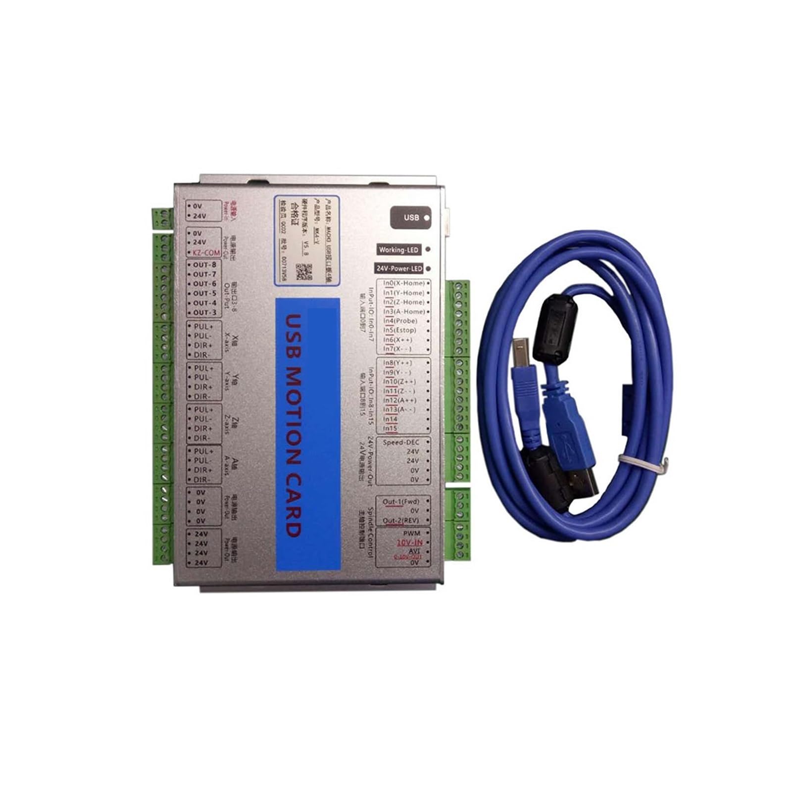 Kit CNC Controlador XHC MKX-V 3 4 6 Ejes Tarjeta de Control de Movimiento USB Volante Colgante MPG inalámbrico WHB04B(6AXIS)