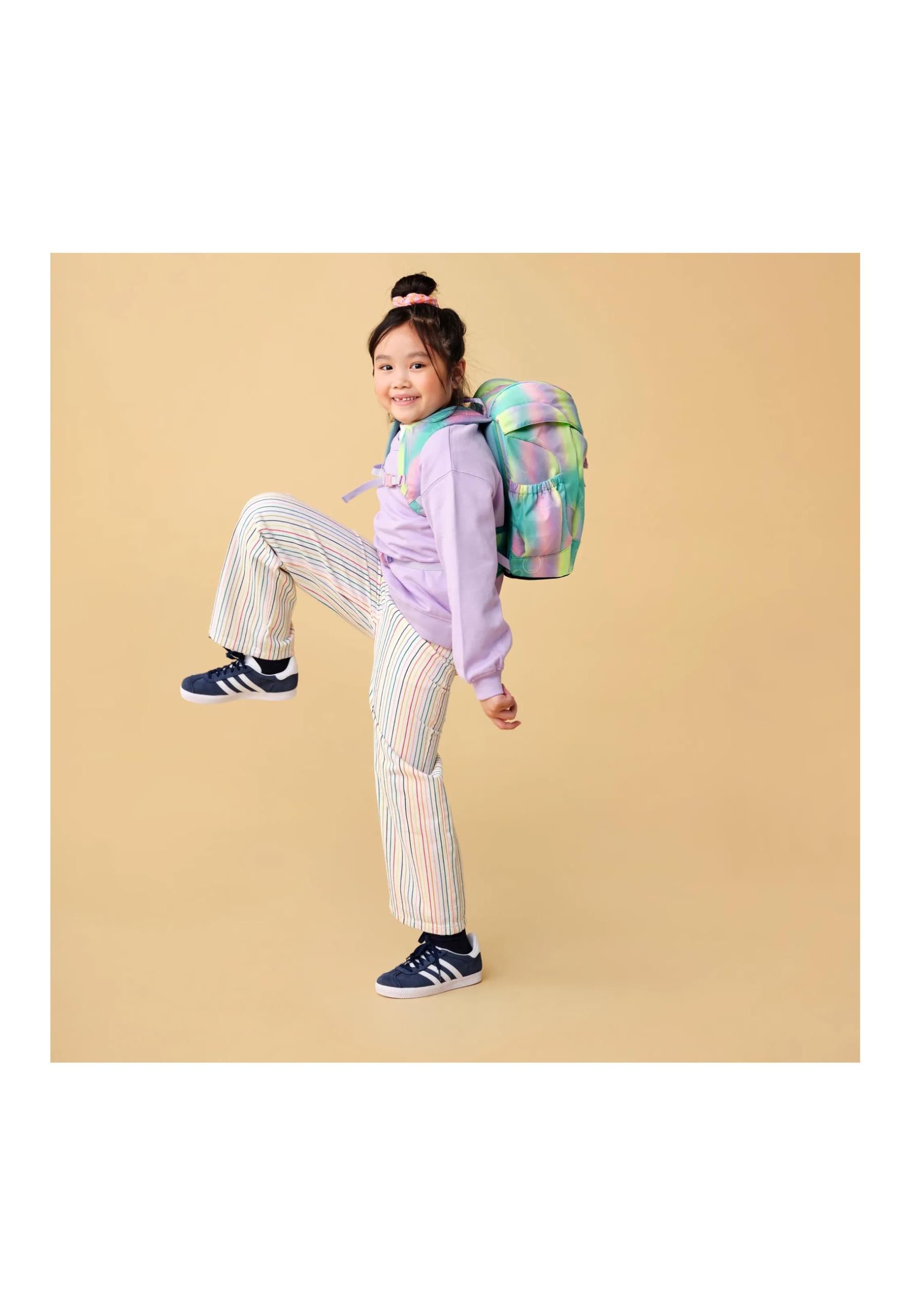 ergobag mini mochila infantil ergonómica, 10 l, tamaño DIN A4 Magic BubbleBear - Menta