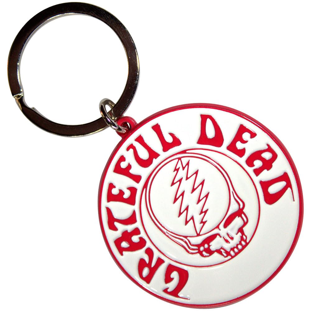 Rock Off officially licensed products Grateful Dead Steal Your Face Mono Red Keyring Keychain One Size