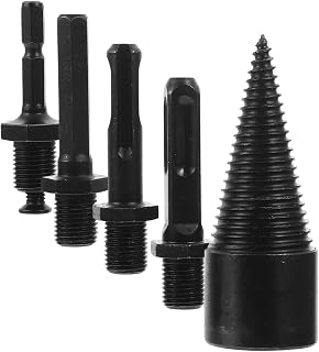 CIMAXIC 5pcs Wood Drill bits firewood Splitter Drill bit Wood Drill bit Cones Motor firewood Drill Metal