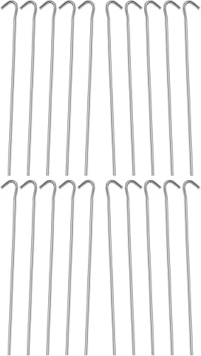HUJI 20 estacas de acero galvanizado para tienda de campaña