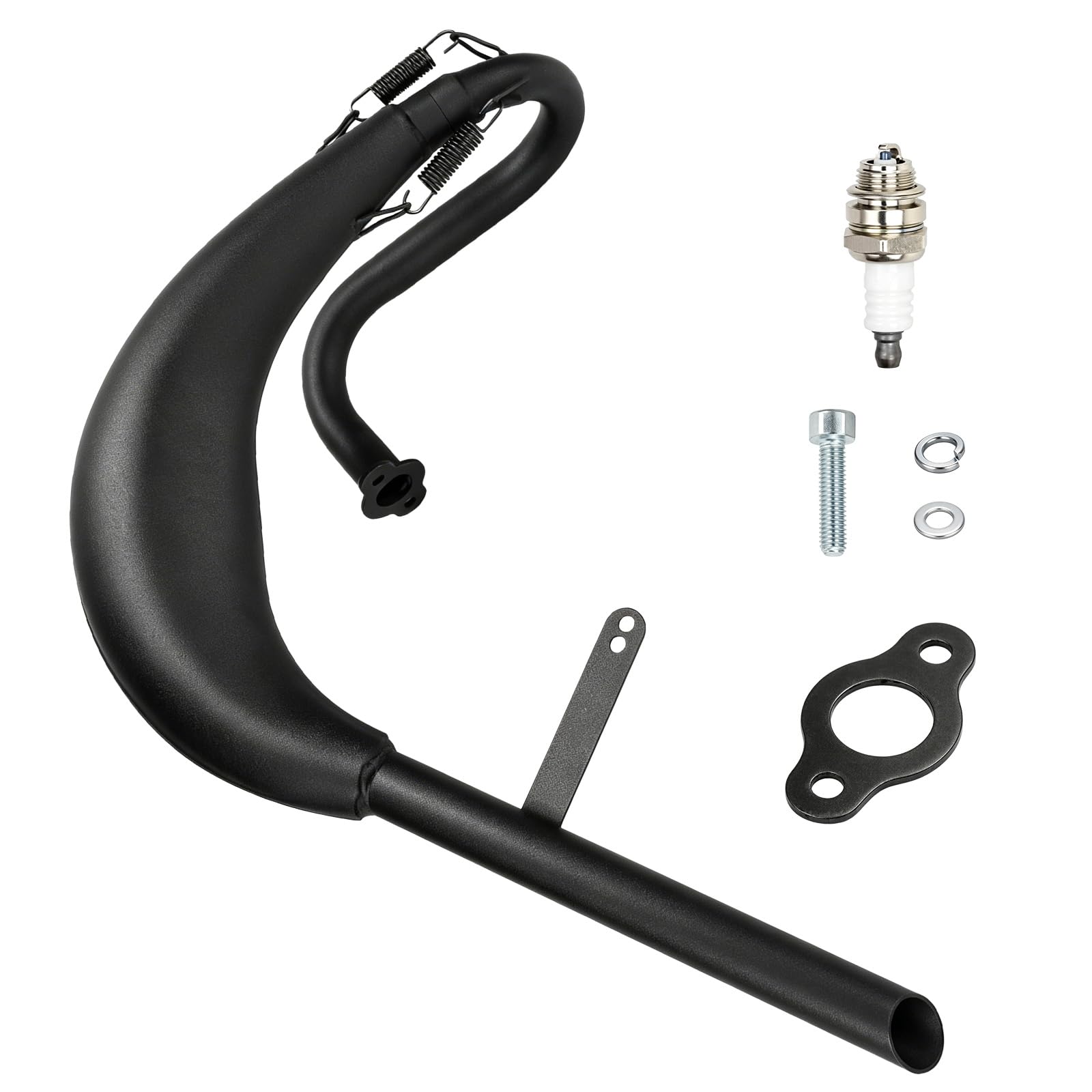 FVRITO Expansion Chamber Exhaust Pipe Muffler for YD100 Motorized Bicycle