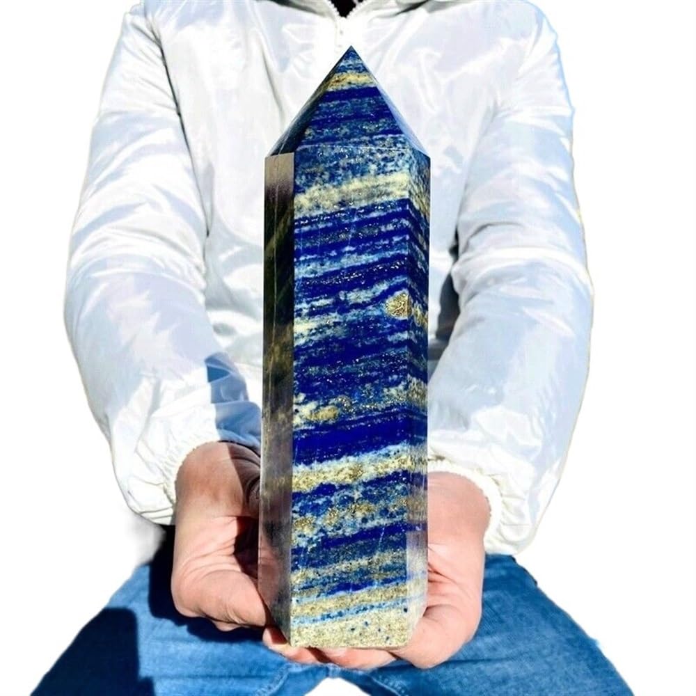 KJEBVHIRS Decorative Ornaments Lapis Lazuli Crystal Obelisk Quartz Crystal Column (Size : 1500-1600g)
