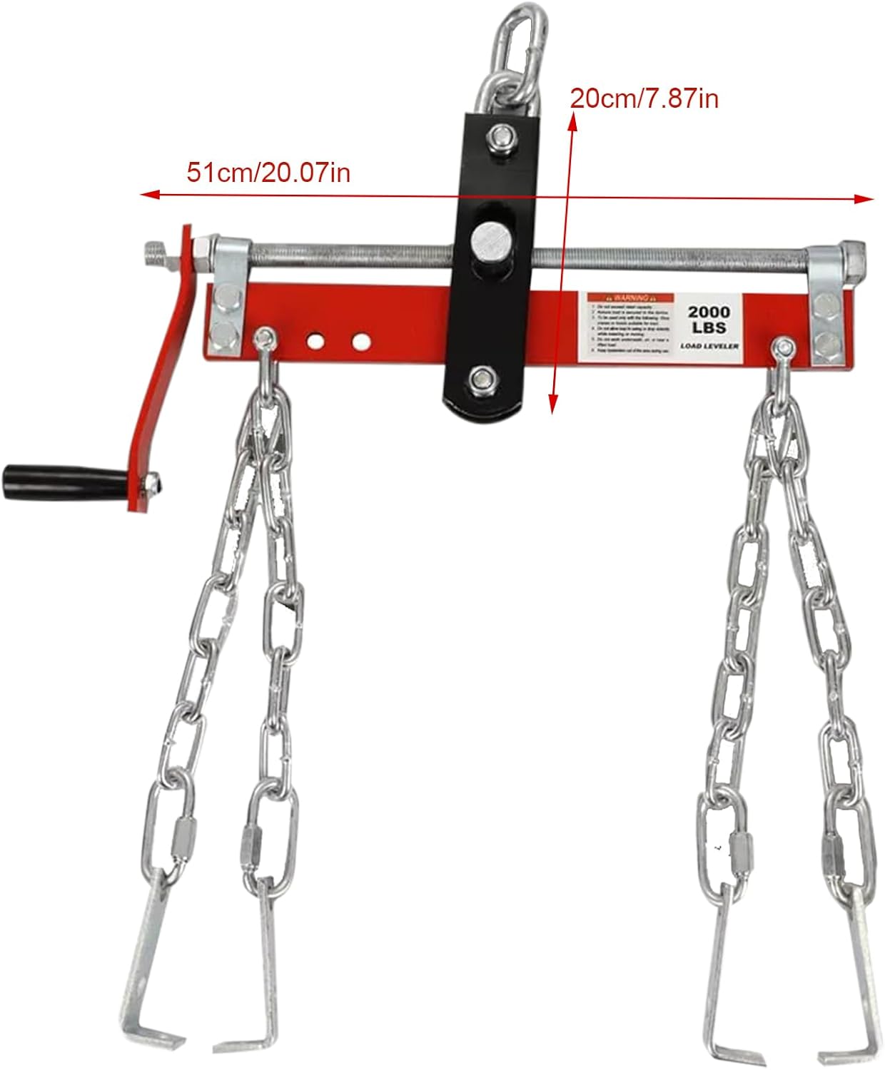 Engine Lift Leveler | Engine Support Beam | Leveler Adjustable Handle 0.9 Ton Capacity for Shop Crane Accessory