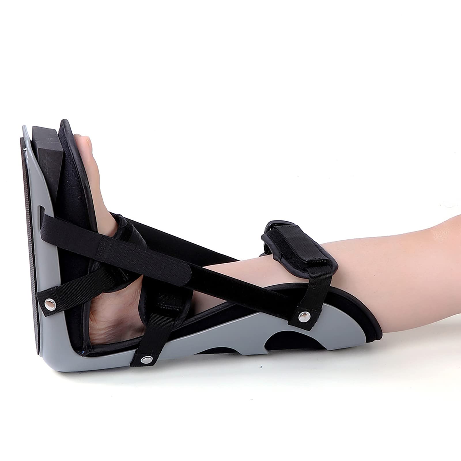Bota para fracturas, férula estabilizadora de tobillo, férula nocturna ajustable unisex para fascitis plantar, órtesis para caída del pie, soporte de fijación para esguince de tobillo, soporte para