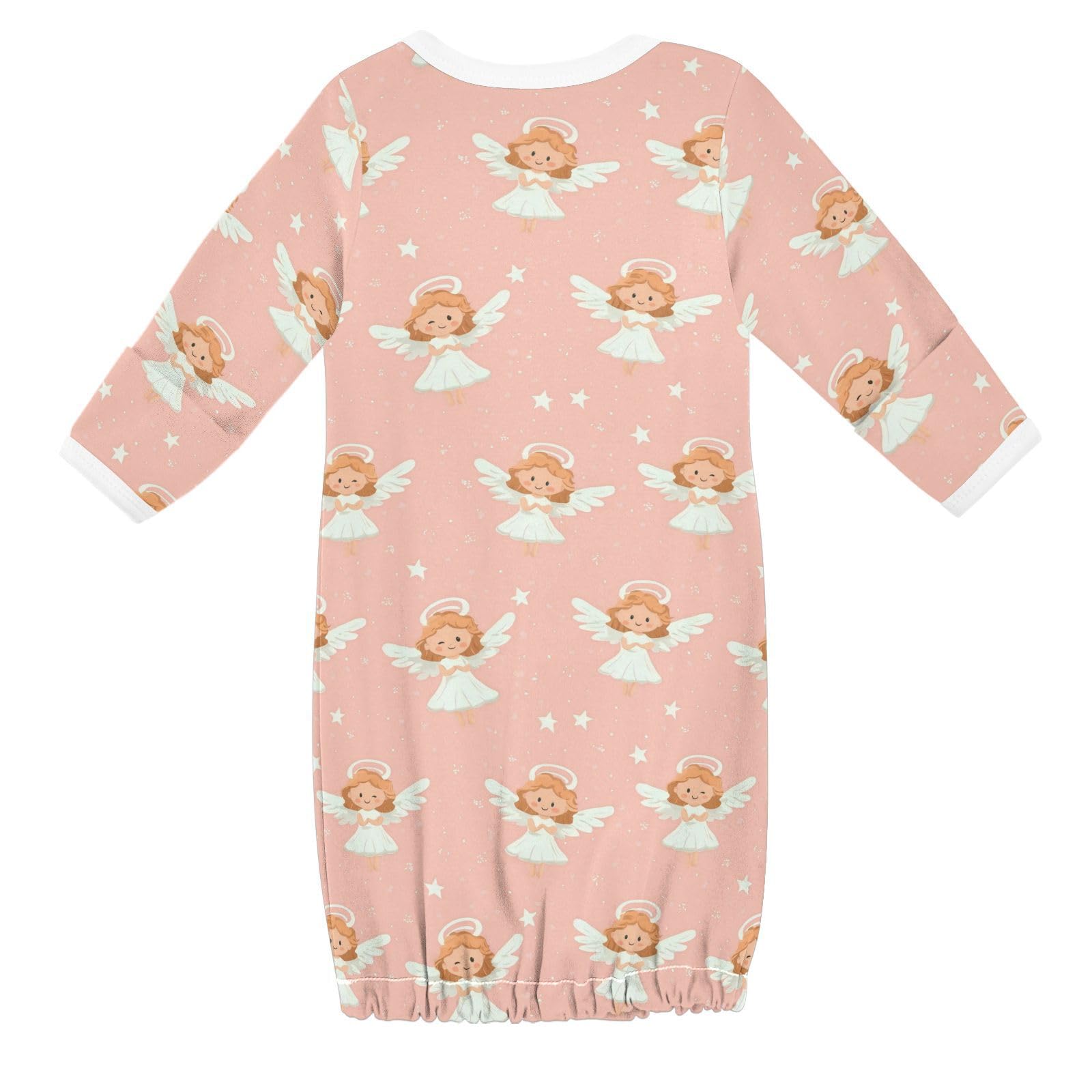vvfelixl Cartoon Little Angel Baby Gown,Baby Sleepers Gown for Boy Girls Newborn Babys Nightgown for 6-12 Months Infant Cotton Nightdress Long Sleeve Multicolor