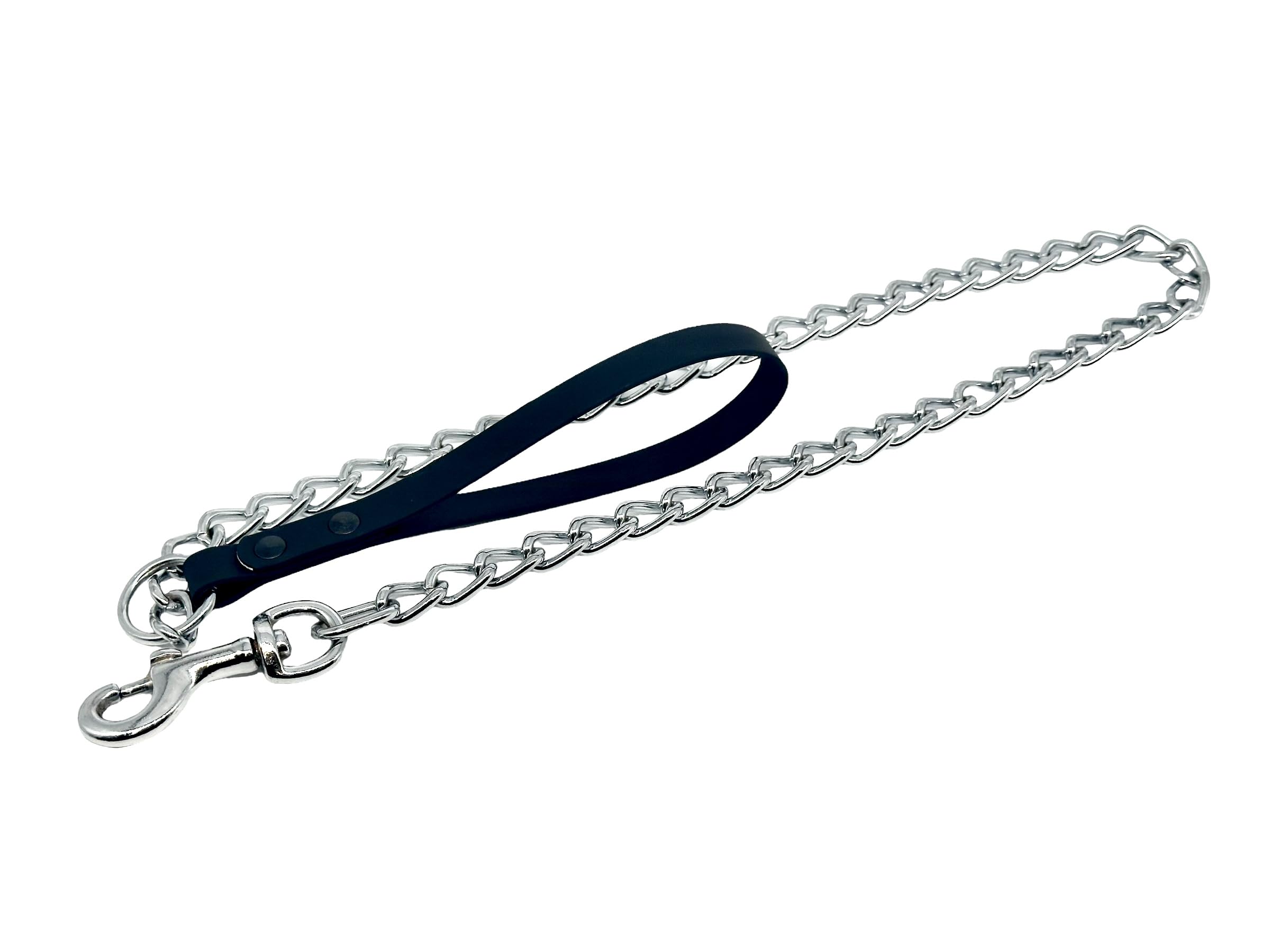 L&J Pets UK Strong Biothane and Metal Chain Adjustable Dog Training Lead