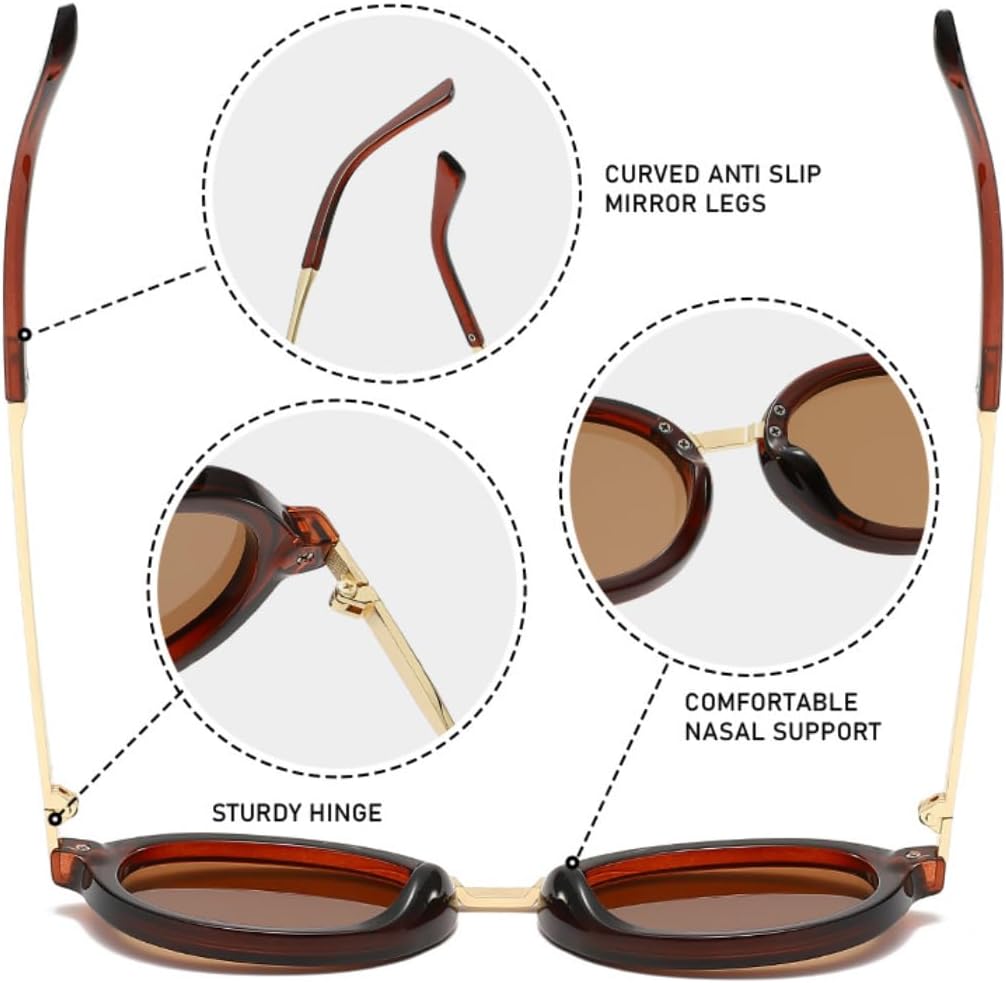 Small Oval Sunglasses Women Fashion Gradient Mirror Shades Uv400 Men Trending Punk Sun Glasses image 5