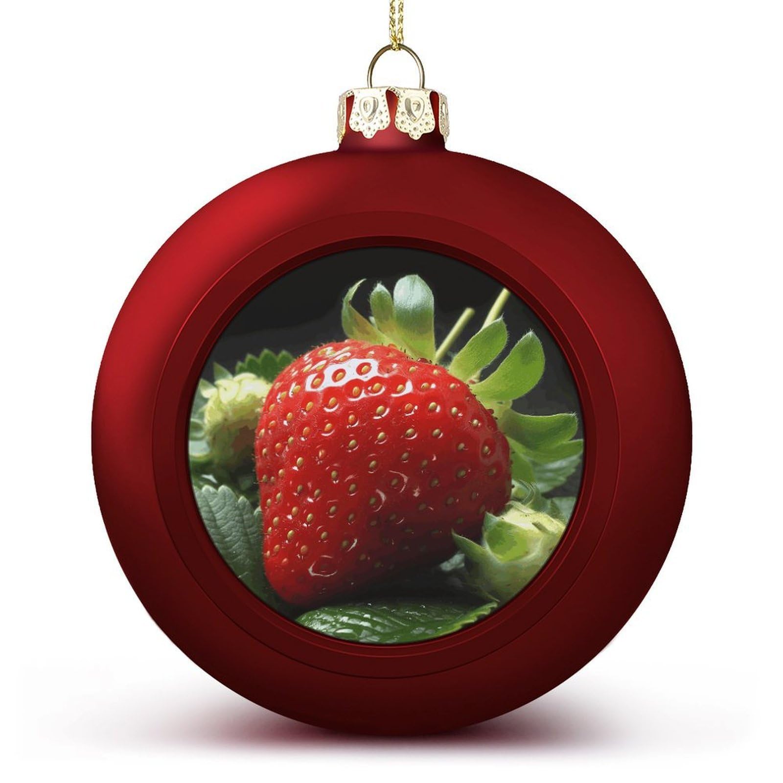 Fraise de Noël incassable suspendre sans casse pour décoration sapin et fêtes