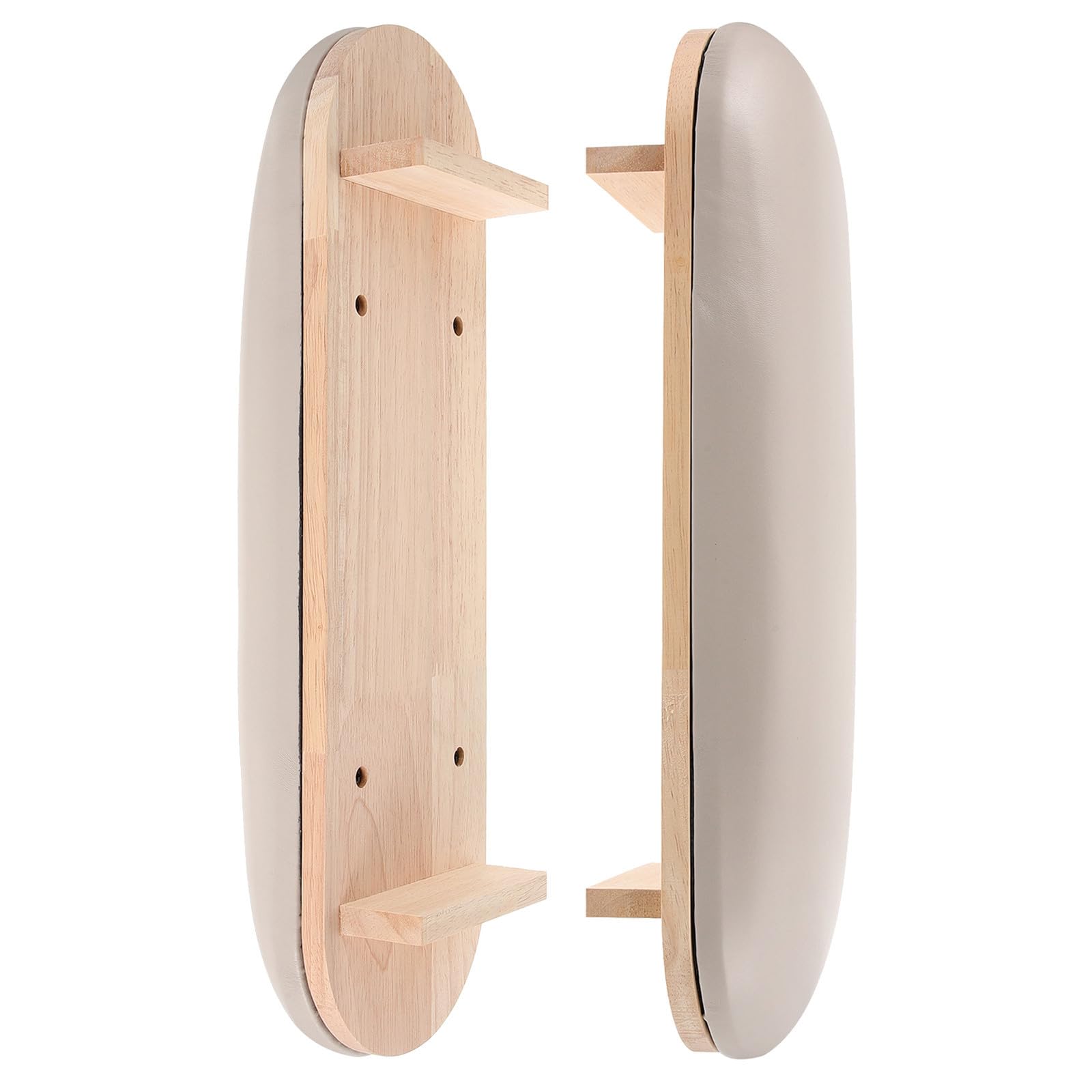 2 Pièces Coussin Repose-main pour Ongles en Bois et Cuir, Support