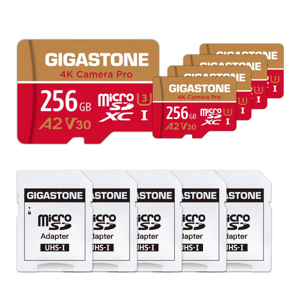 Gigastone 32GB Tarjeta de Memoria Micro SD con Adaptador, U1 C10 Clase 10, 90 MB/S, Full HD Disponible, Tarjeta de Memoria Micro SDHC UHS-I - Serie de Video Full HD