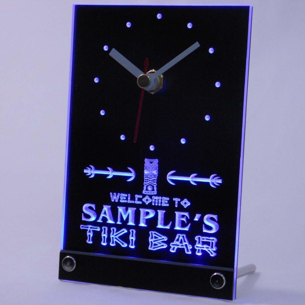 ADVPRO tncpm-tm Tiki Bar Personalized Bar Beer Decor Neon Led Table Clock