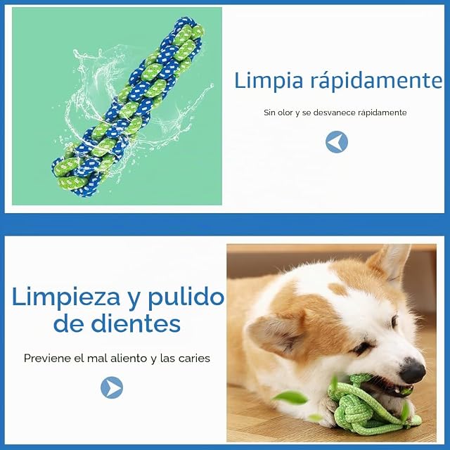 Foto 6 de 8 de Zuxbolf Juguetes de Cuerda para Perros, Cuerda de Juguete para Perros