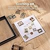 Califortree 5x5 Small Shadow Box Picture Frame with Soft Linen Back - Push Pins Included, Memory Shadow Box Display Case, Black