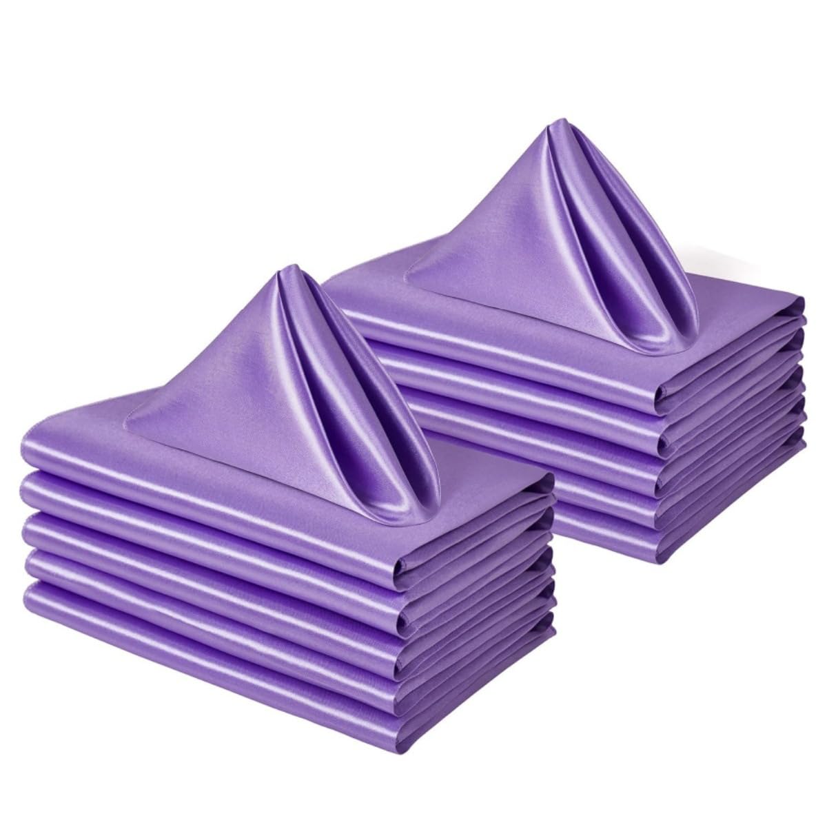 Cloth Dinner Table Napkins, Soft ester Dinner Napkins Multicolor 40x40cm 10pcs(10pcs Purple)