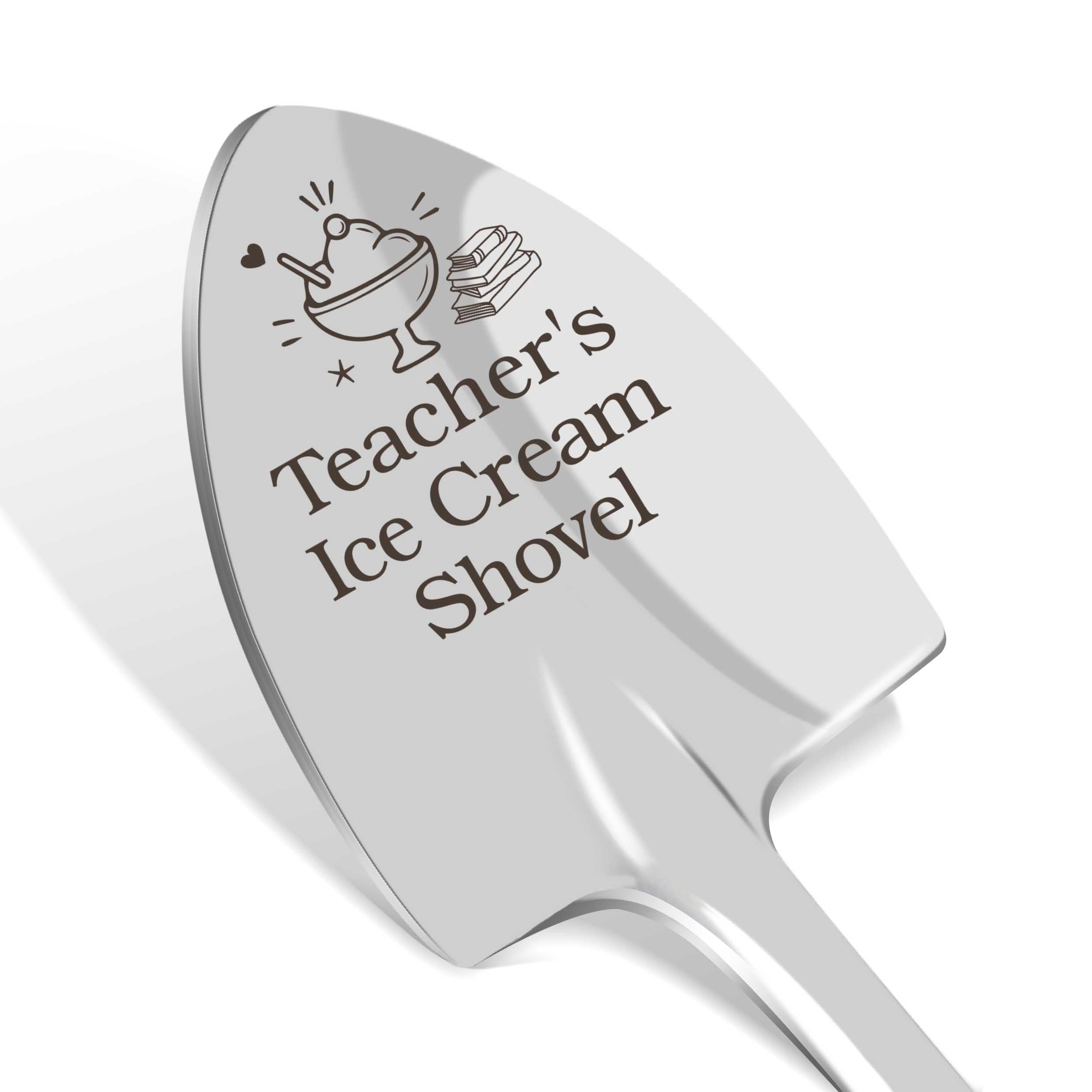 Teacher's Ice Cream Shovel, Teacher Appreciation Gifts for Women Men Principals Professors Teacher, Teacher Birthday Gifts, Best Gifts for Retirement, Stainless Steel Ice Cream Scoop Shovel