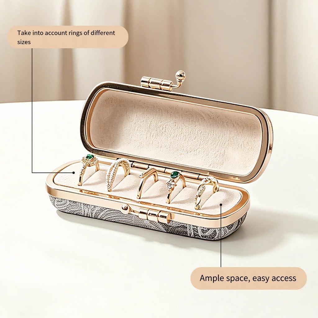 Modern Miniature Rings Holder Portable Storage Box for Small Accessories image 2