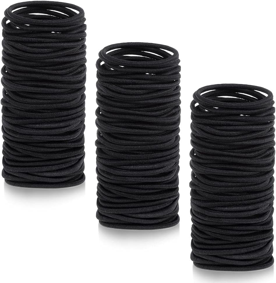 Anezus 250 Pcs Black Elastics Small Hair Ties Elastics