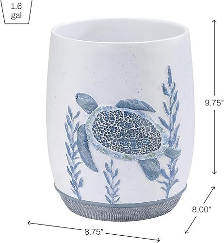 Miniatura 2 de Avanti Linens - Cesta de basura, papelera decorativa, decoración de baño Sealife (colección Caicos)