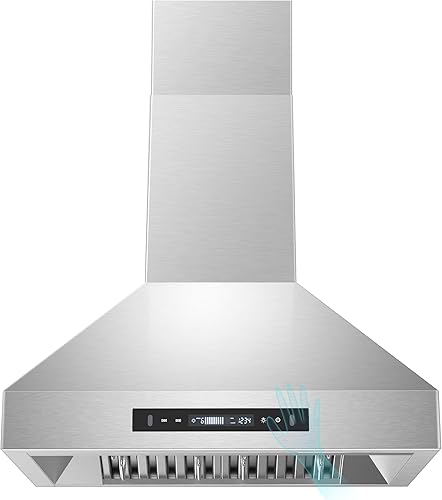 Miniatura 12 de Campana extractora debajo del gabinete de 30 pulgadas, campana de cocina de acero inoxidable de 900 CFM con control por gestos y control remoto