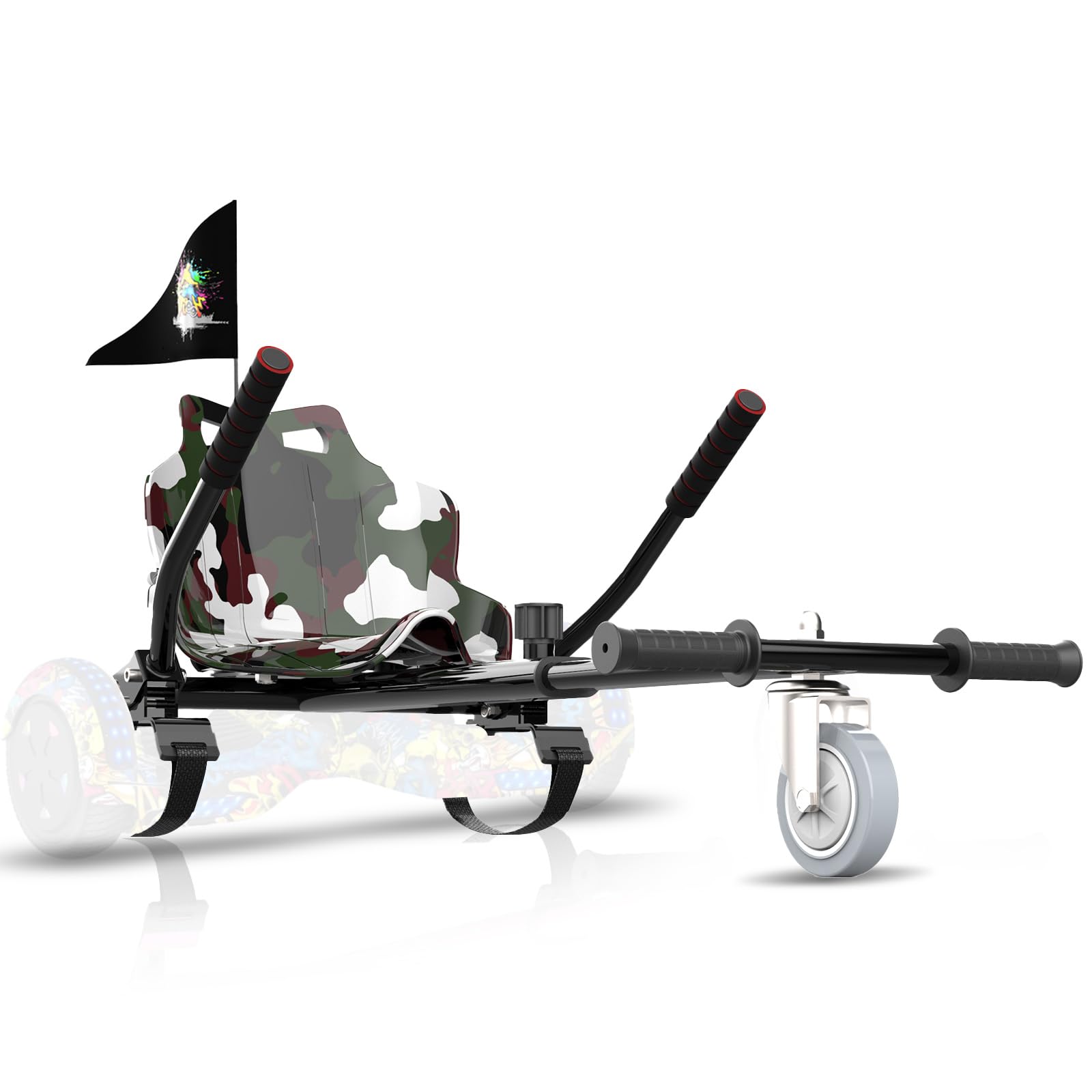 Hoverkart Hoverboard - Accessori per carte Hoverboard da 6,5 pollici morti 10 pollici Hoverboard Gokart per bambini e volwassenen. (Camouflage)