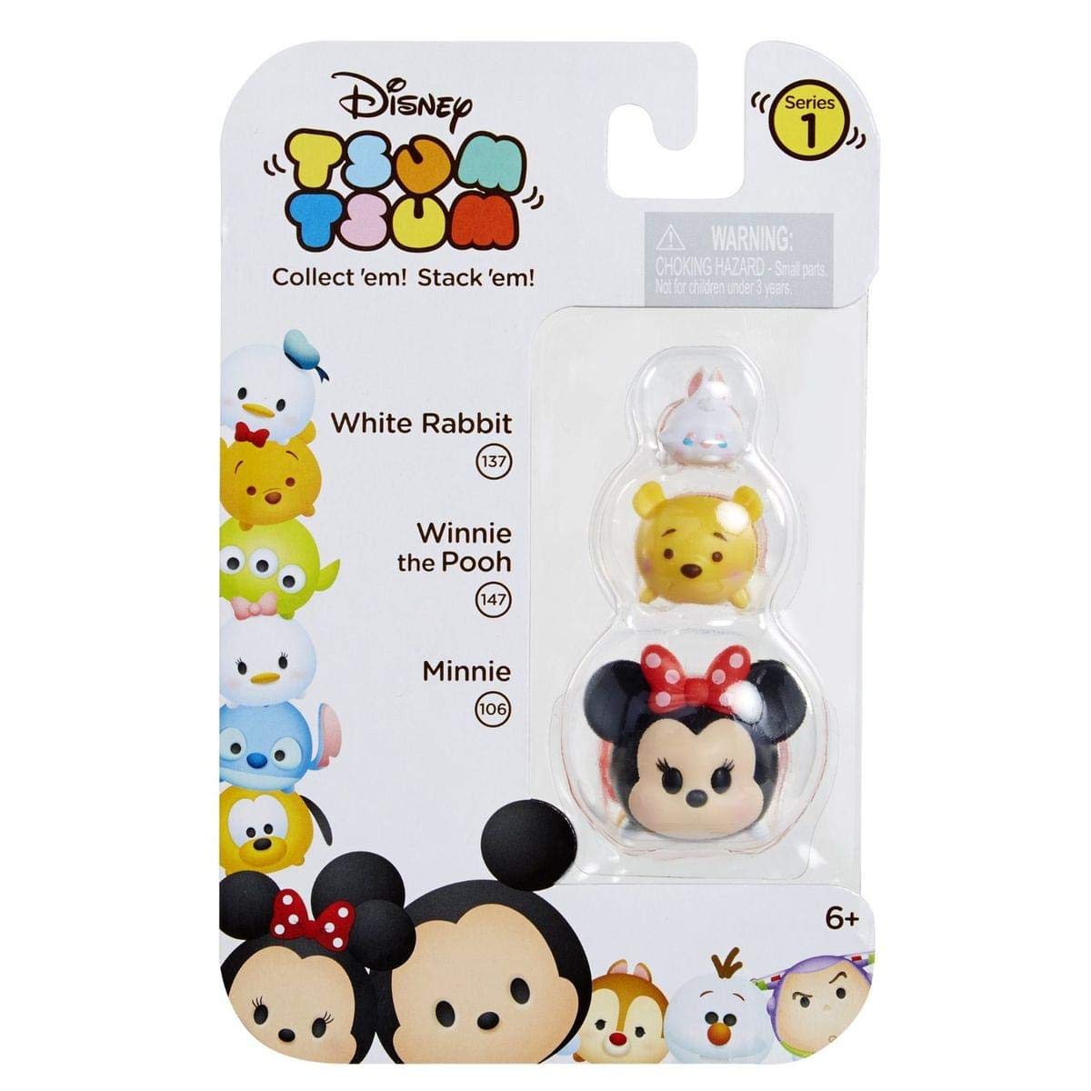 Amazon.com: TSUM TSUM Style #4 Figure (3 Pack), Minnie/Pooh/White