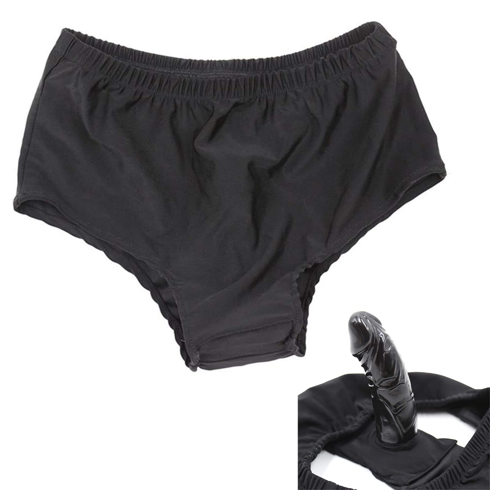 Cintura di castità Cintura di castità Slip con dildo interno Plug anale Butt plug Pantaloni sexy Intimo Lingerie erotica Masturbazione Giocattolo sessuale per donne e uomini(L)